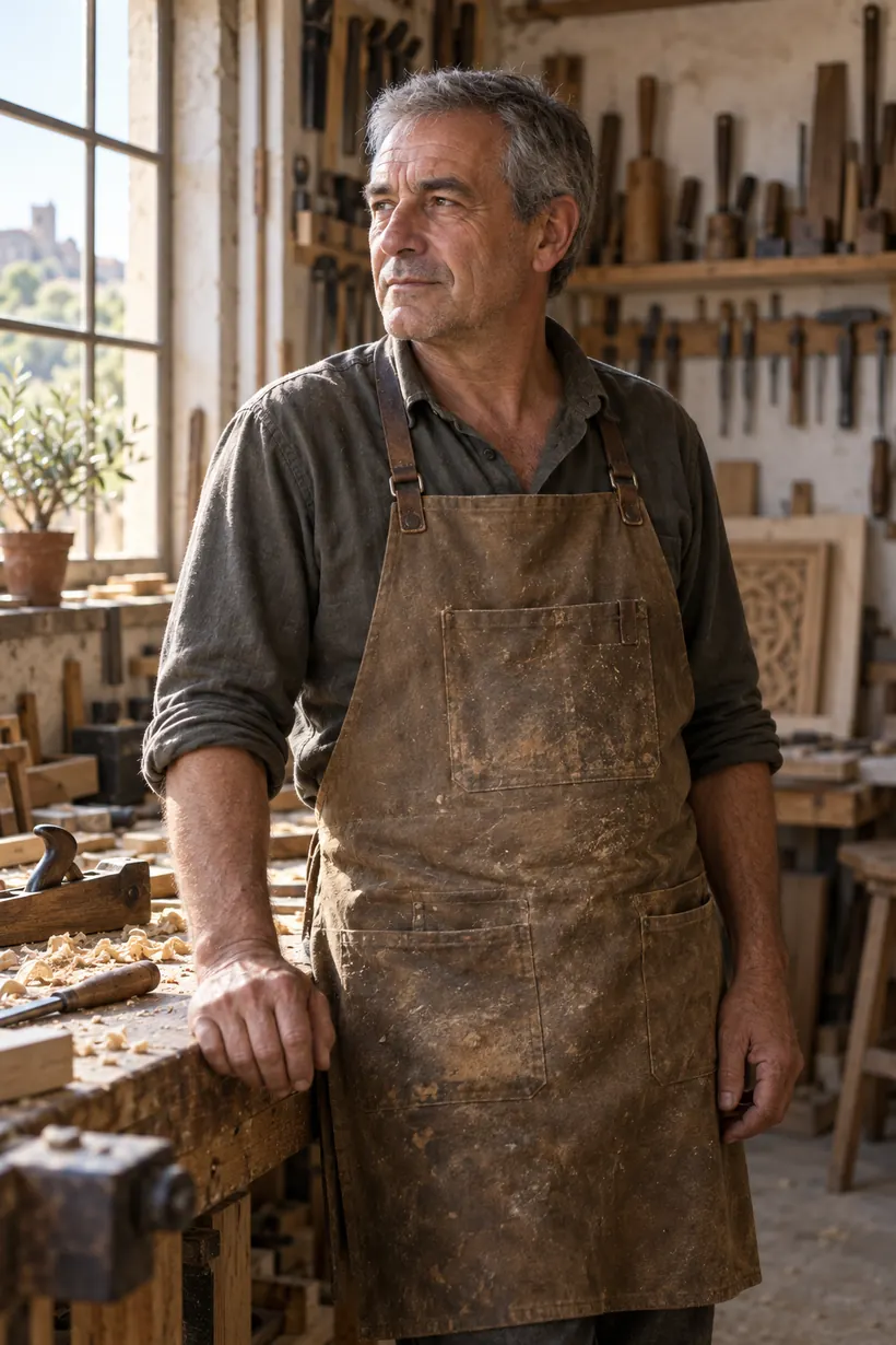 Retrato de Vicent Llorens en el taller