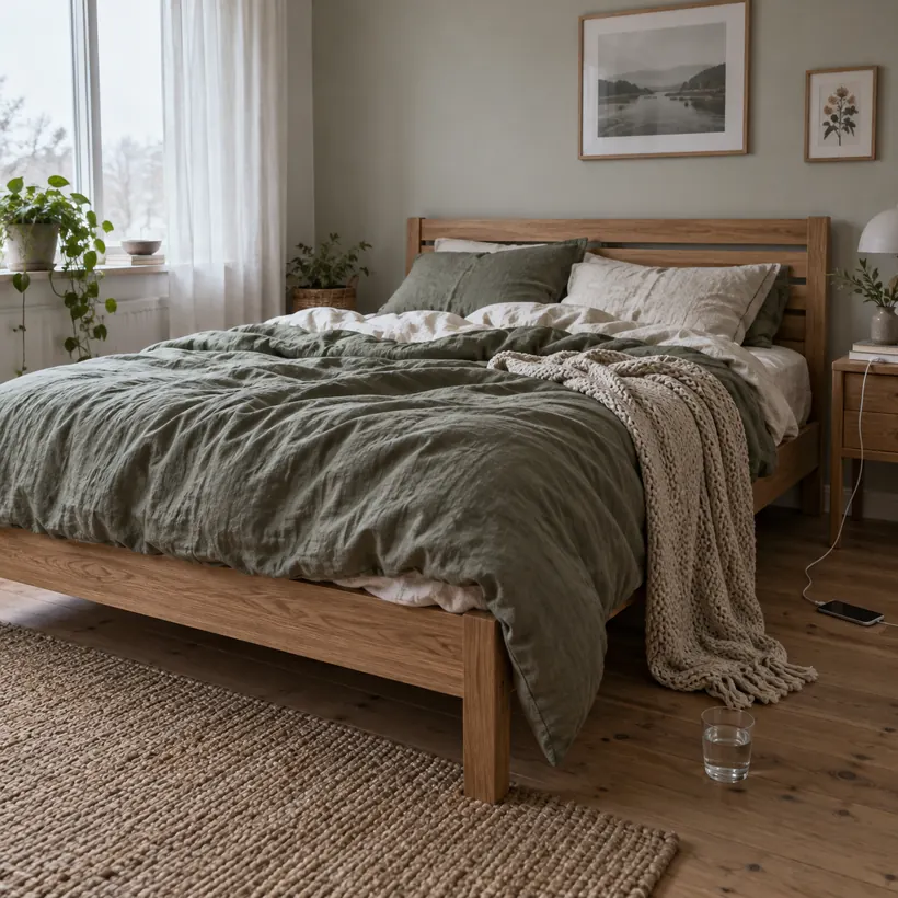 Cama Alboraia, roble europeo macizo