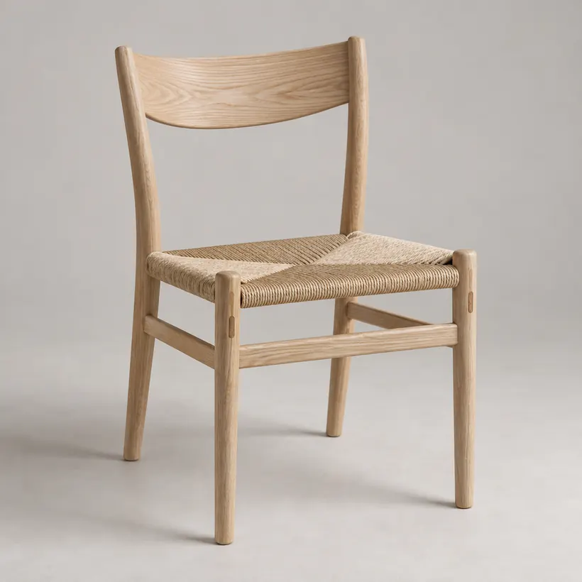 Silla Cordel, fresno macizo y cuerda de papel